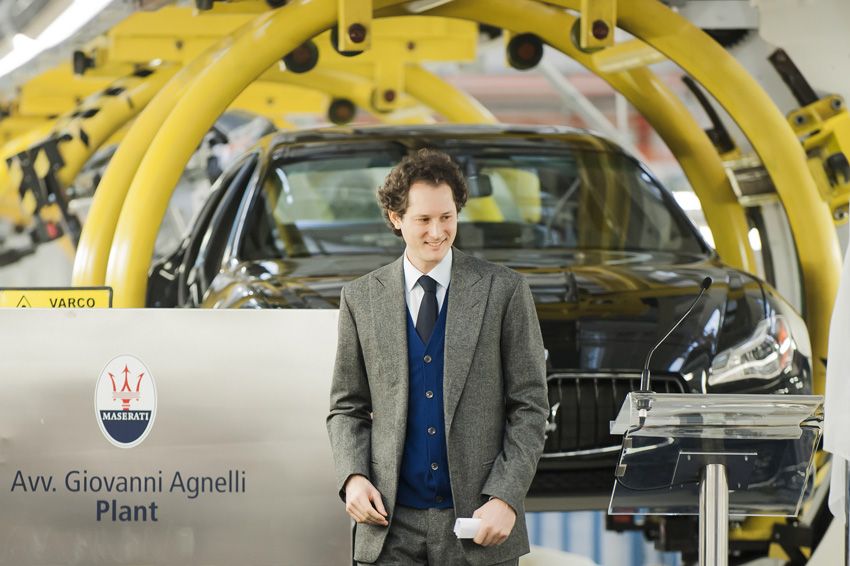 John Elkann alla inaugurazione dell'impianto Maserati a Grugliasco